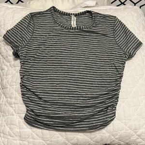 Lululemon striped crop top size 6